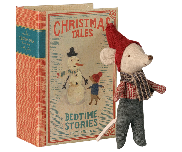 Maileg Christmas Mouse Baby in Book