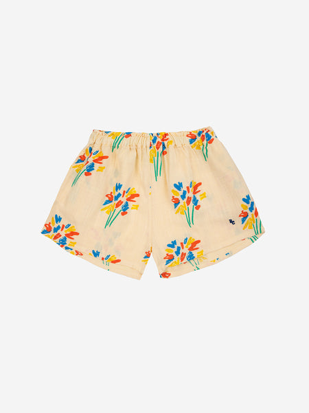 Bobo Choses Fireworks All Over Woven Shorts ~ Light Yellow