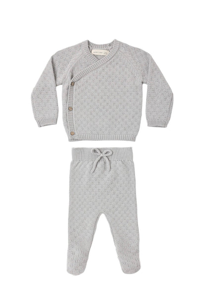 Quincy Mae Knit Wrap Set ~ Cloud