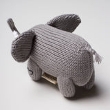 Estella - Baby Rattle Toy - Elephant Rattle (Handmade): 4"l X 3"h X 3"w
