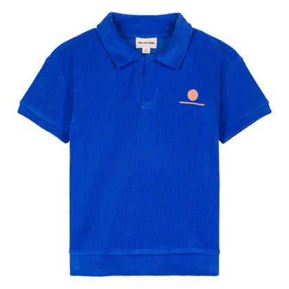 We Are Kids Organic Terry Polo ~ Med Blue