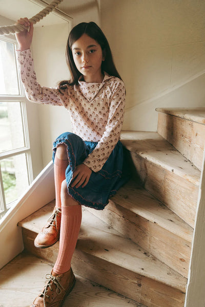 Lali Snap Turtleneck ~ Textured Floral