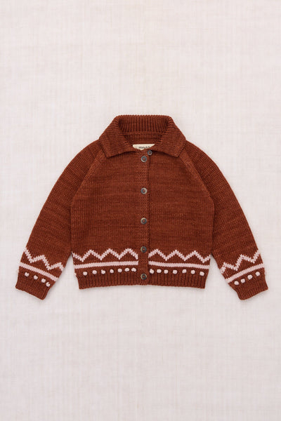 Misha & Puff Zig Zag Cardigan ~ Cedar