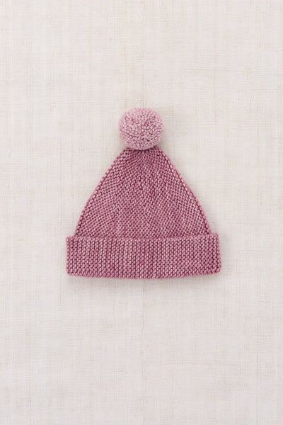 Misha & Puff Baby Garter Hat ~ Antique Rose