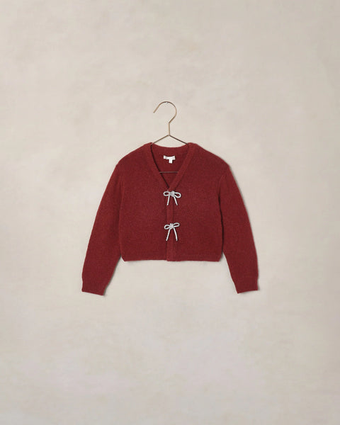 Noralee Bow Cardigan Sweater ~ Ruby