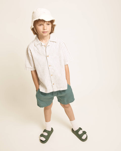 Buho Kid Linen Stripes Shirt