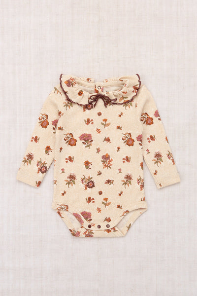 Misha & Puff Baby Pattie Onesie ~ String/Antique Rose Holyoke Floral