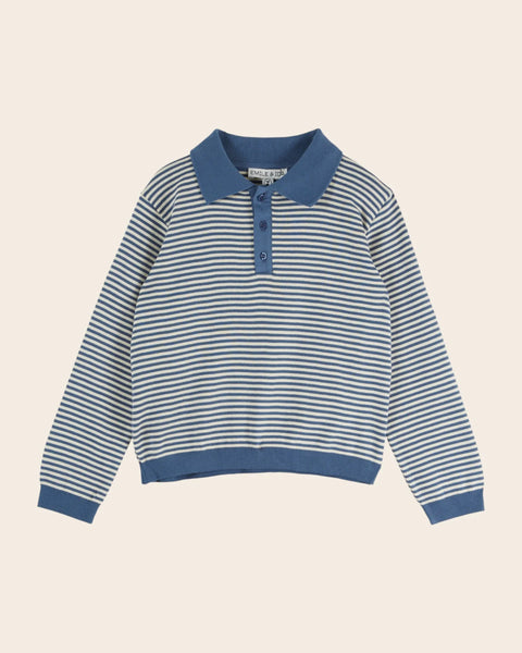 Emile at Ida Polo Sweatshirt ~ Rayure Ocean