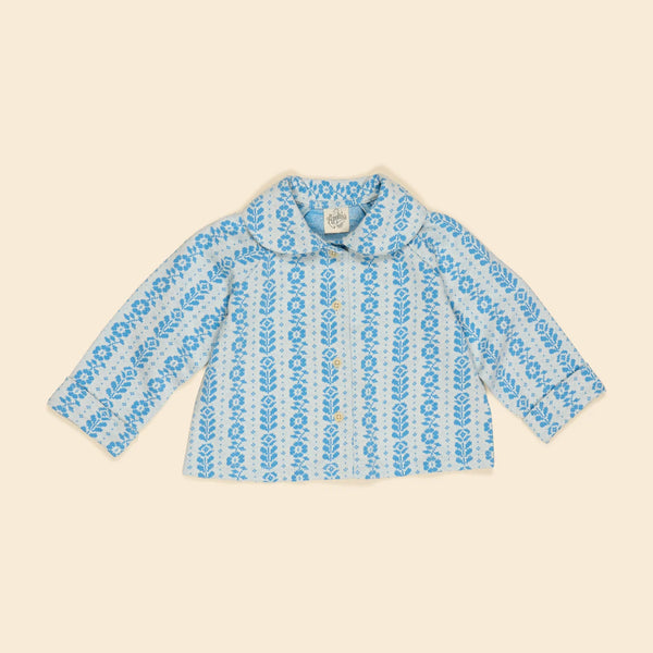 Apolina Baby Jersey Jane Cardigan - Nordic Floral Jacquard