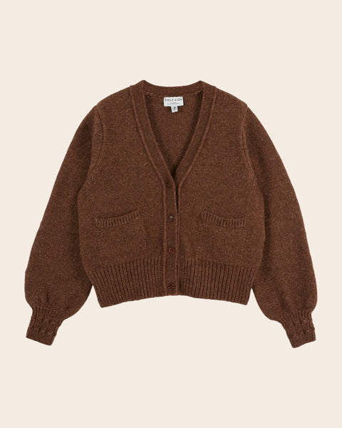 Emile et Ida Women Soft Cardigan ~ Chestnut