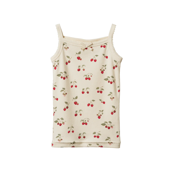 Nature Baby Organic Camisole ~ Strawberry Blush Print