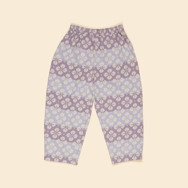 Apolina Cara Curve Jersey Trouser - Icelandic Poppy Jacquard