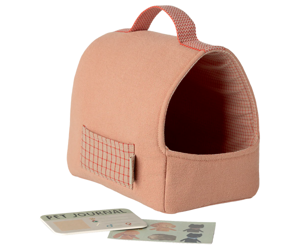 Maileg Pet Carrier ~ Coral