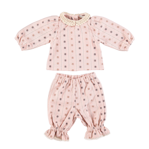Bebe Organic Baby Claire Set ~ Floral Jacquard