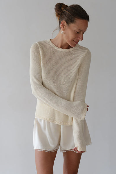 Donni Knit Long Sleeve ~ Creme