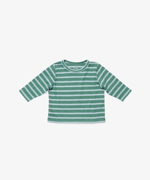 Oso & Me Baby Edward Baby Tee ~ Forest Stripe