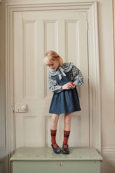 Emile at Ida Apron Dress ~ Denim