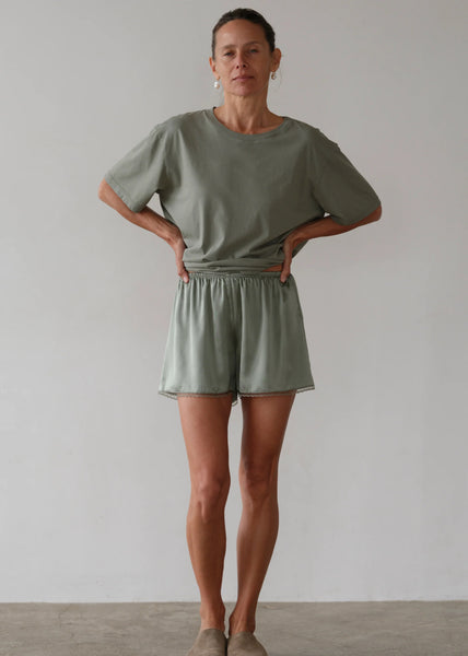 Donni Silk Lace Tap Short ~ Dill
