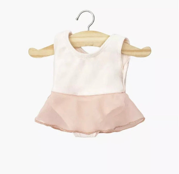 Minikane Ruffled Leotard in Vintage Pink