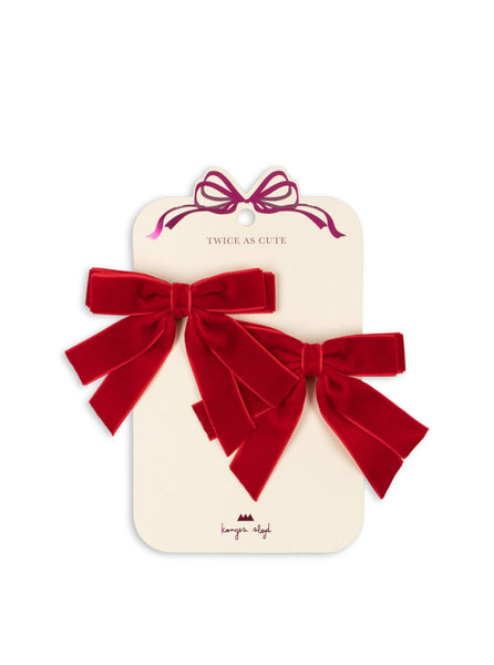 Konges 2 Pack Velvet Hair Bows