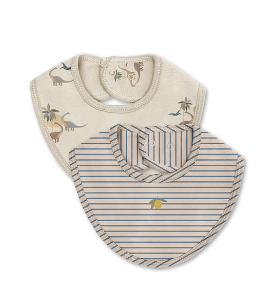 Konges 2 Pack Bib ~ Dino Stripe