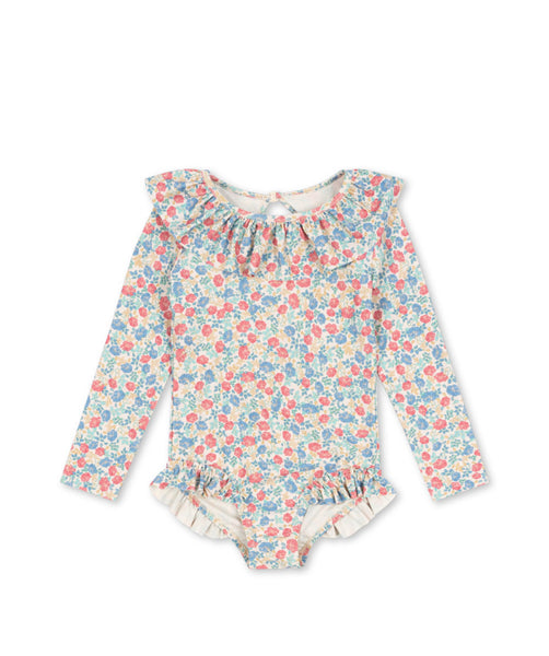 Konges Manuca LS Frill Swimsuit Grs ~ Fiola