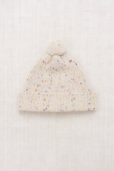 Misha & Puff Baby Garter Hat ~ Snowglobe Confetti