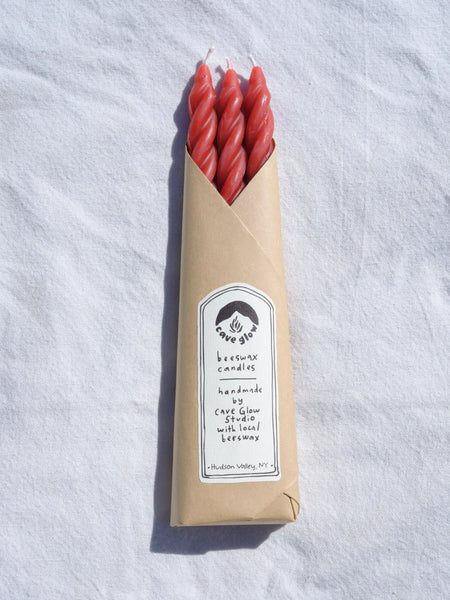 Cave Glow Studio Beeswax Spiral Set ~ Burgundy