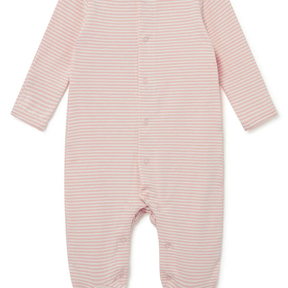 Sleepy Doe Baby Sleepsuit ~ Pink Stripe