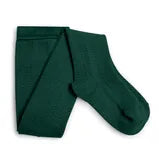 Collegien Angelique Pointelle Tights - Dark Green