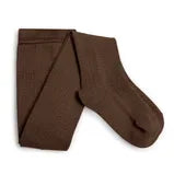 Collegien Angelique Pointelle Tights - Dark Brown