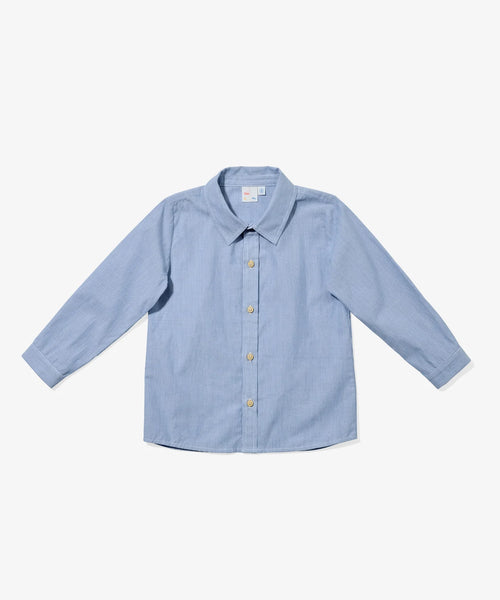Oso & Me Jeffie Shirt ~ Blue Pinstripe