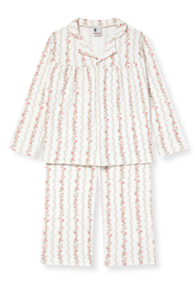 Sleepy Doe Girls Blouse & Wide Trouser Set ~ Floral Stripe