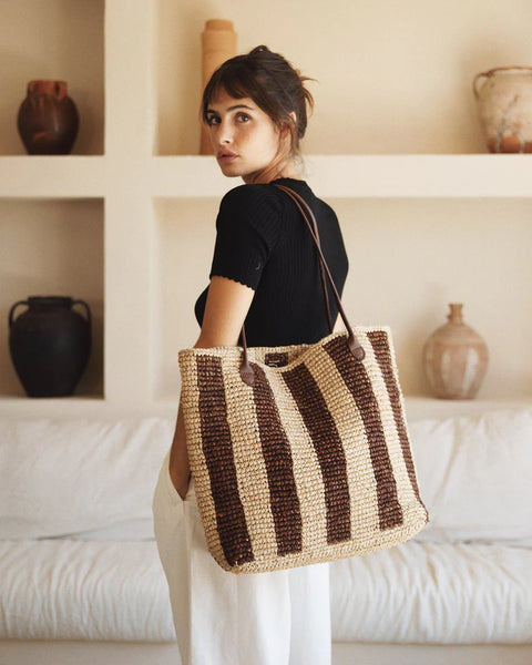 Bembien Francoise Tote ~ Brown Stripe