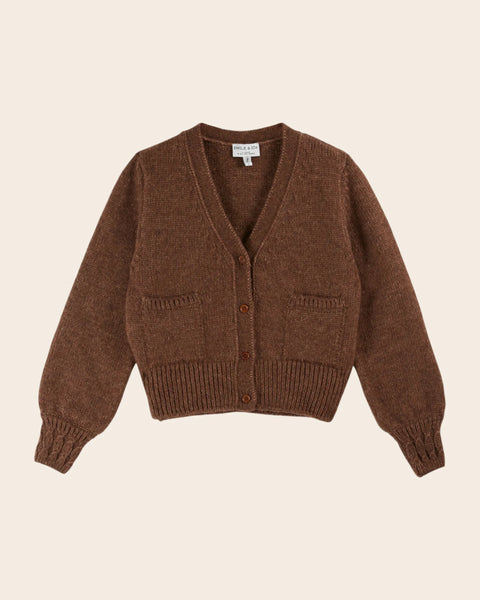 Emile et Ida Women Very Soft Cardigan ~ Chestnut