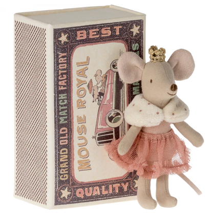 Maileg Princess Mouse Little Sister in Matchbox