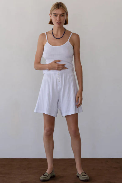 Donni Pointelle Boxer Short~ Powder