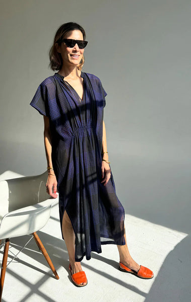 Two NY Plaid Rouche Caftan