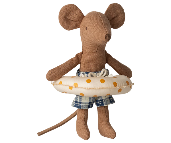 Maileg Little Brother Beach Mouse with Float ~ Dot