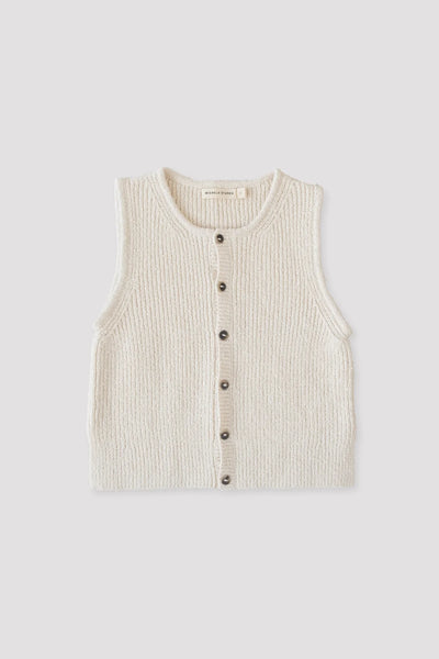 Micaela Greg Cream Boucle Rib Vest