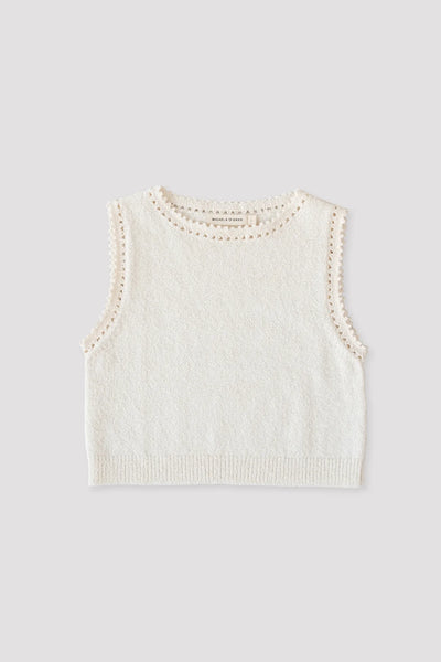 Micaela Greg Cream Boucle Tank