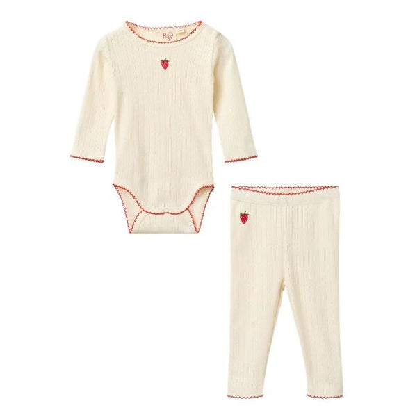Floss Flora Pointelle Set ~ Strawberry