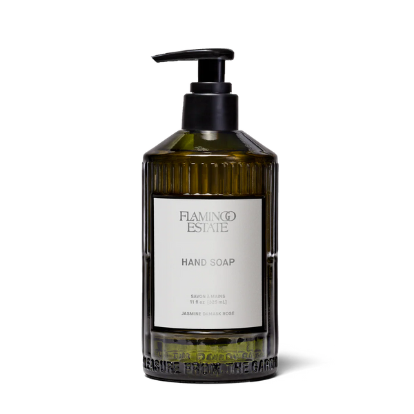 Flamingo Estate Jasmine Damask Rose Glass Hand Soap