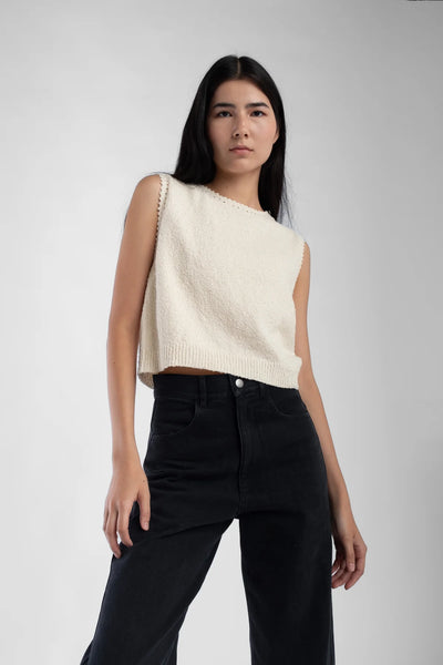Micaela Greg Cream Boucle Tank