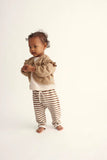 Cozmo Organic Striped Toweling Baby Pants ~ Coffee
