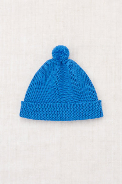 Misha & Puff Garter Hat ~ Cobalt