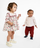 Oso & Me Baby Jefferson Shirt ~ Pomegranate Plaid