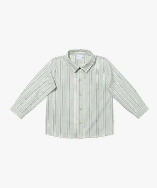Oso & Me Jeffie Shirt  ~ Sage Chevron Stripe