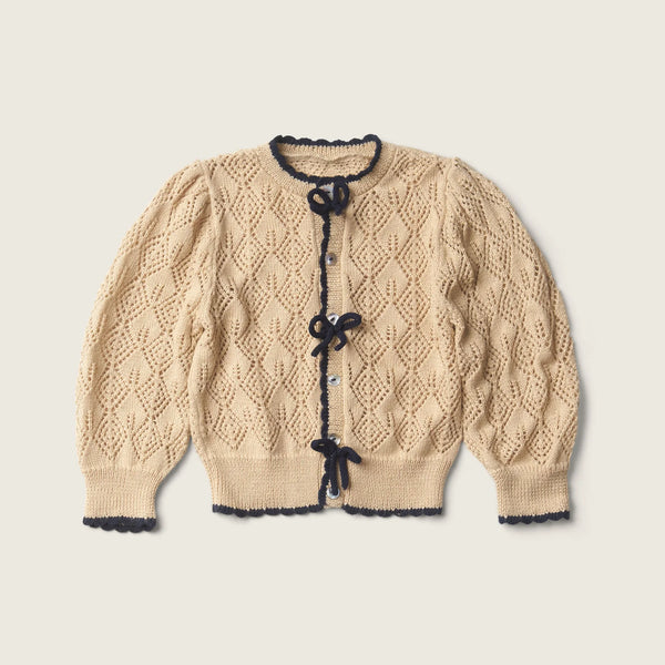 Lali Moss Bow Cardigan - Ivory