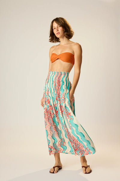 Natalie Martin Bella Skirt ~ Coral Wave Turquoise